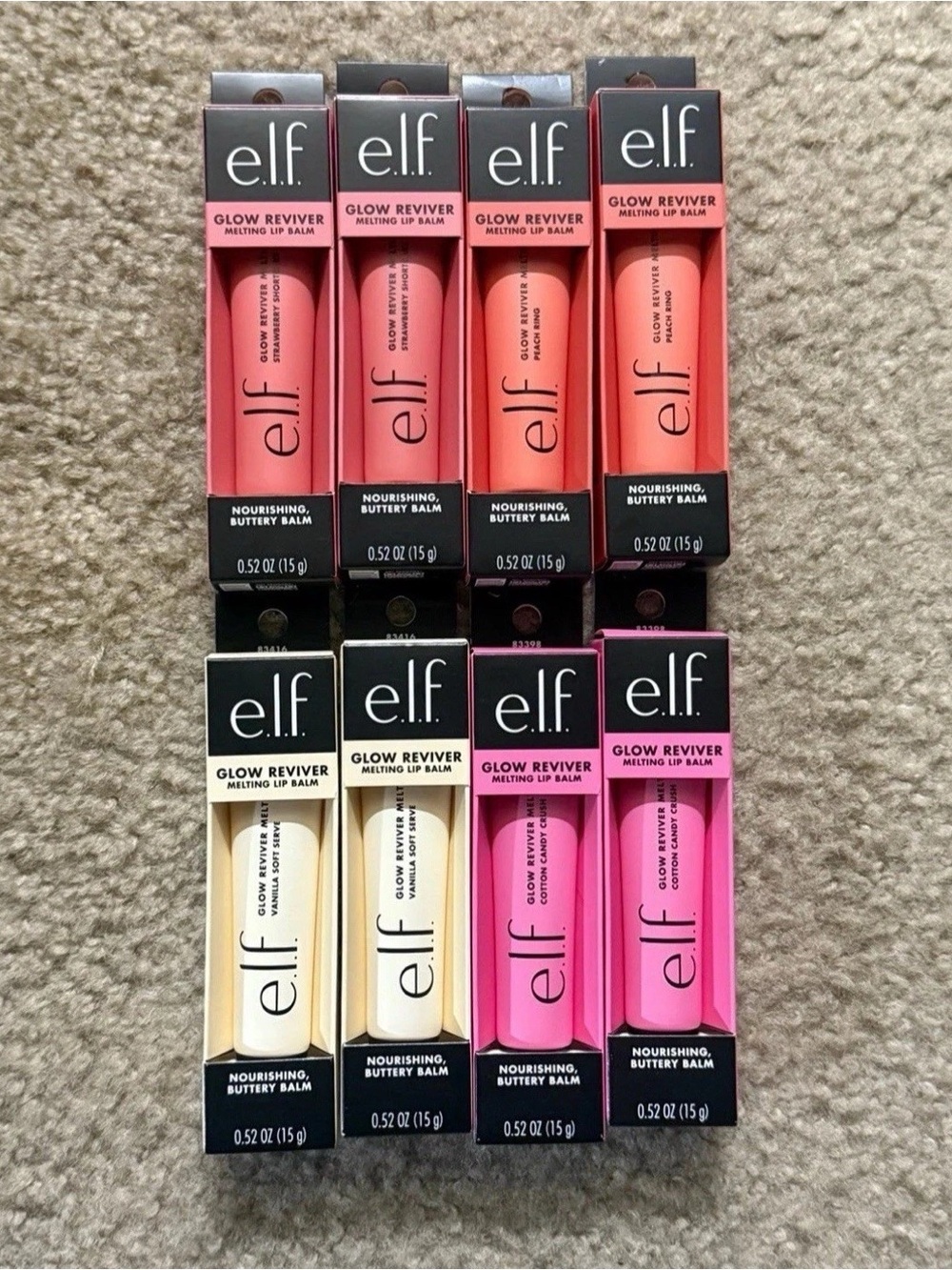 Elf Glow Reviver Melting Lip Balm (Bundle of 8)
